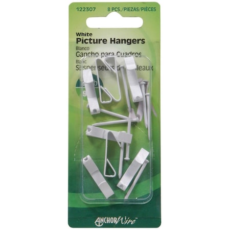 Aceds 20 lbs Picture Hanger  White, 80PK 5331988